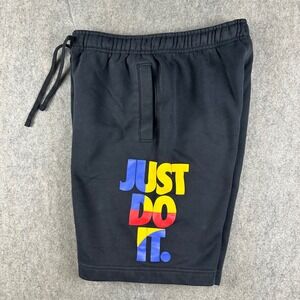 Nike Sportswear Sweat Shorts Men's Size Small Black Just Do It Gym Multi‎ Logo